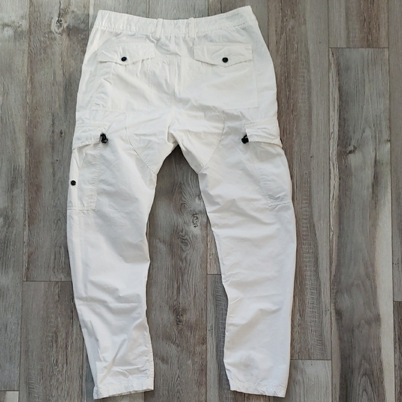 STONE ISLAND White Cargo Pants - Picture 3 of 7